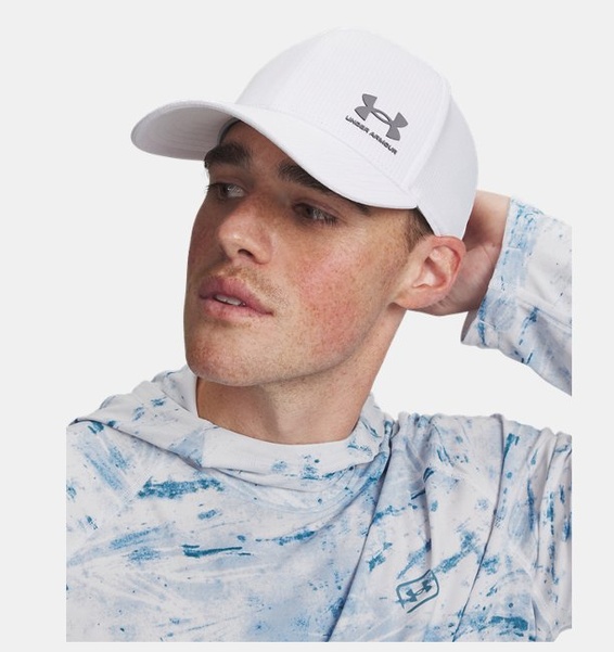 Beyaz Erkek UA Iso-Chill Armourvent Ayarlanabilir Şapka
