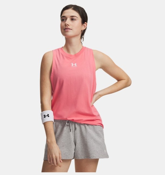 Pembe Kadın UA Rival Muscle Atlet