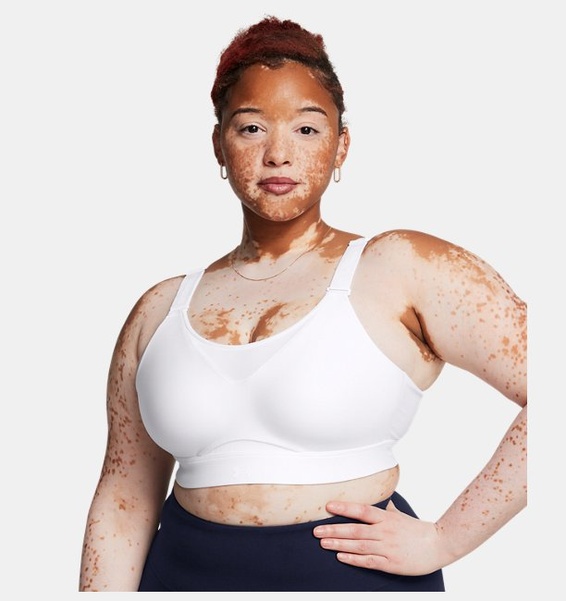 Beyaz Kadın UA Infinity High 2.0 Spor Sütyeni