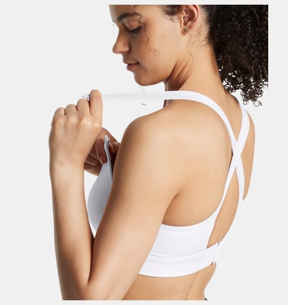 Beyaz Kadın UA Infinity High 2.0 Spor Sütyeni