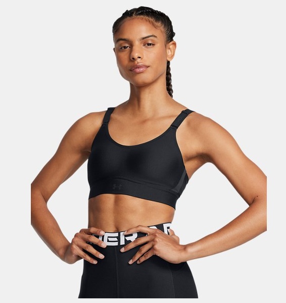 Siyah Kadın UA Infinity Mid 2.0 Spor Sütyeni