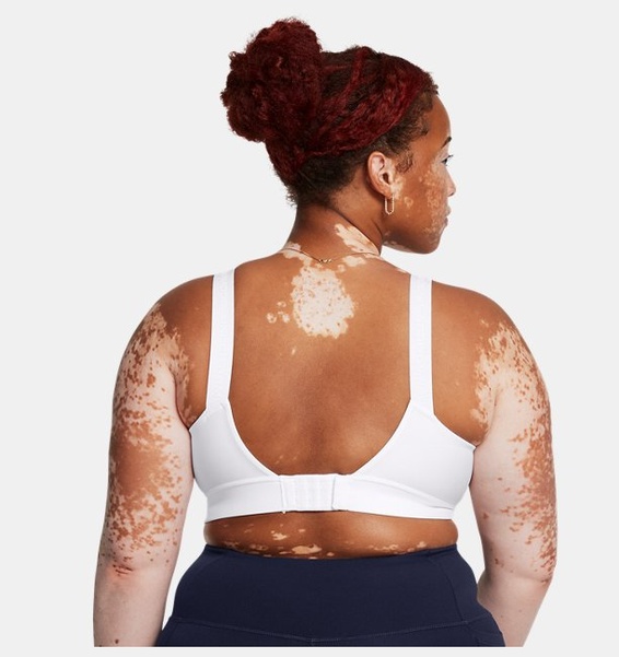 Beyaz Kadın UA Infinity Mid 2.0 Spor Sütyeni