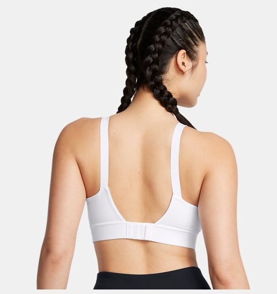 Beyaz Kadın UA Infinity Mid 2.0 Spor Sütyeni