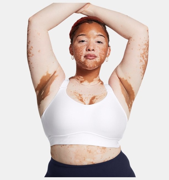 Beyaz Kadın UA Infinity Mid 2.0 Spor Sütyeni