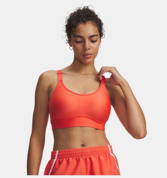 Kırmızı Kadın UA Infinity Mid 2.0 Spor Sütyeni