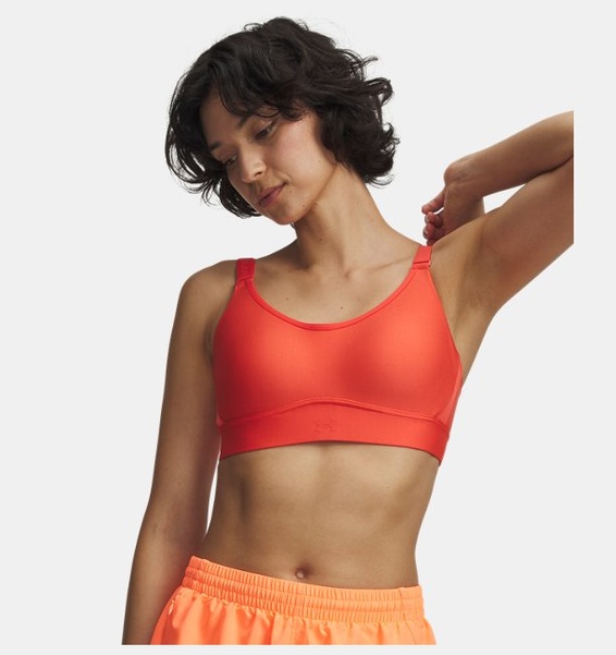 Kırmızı Kadın UA Infinity Mid 2.0 Spor Sütyeni