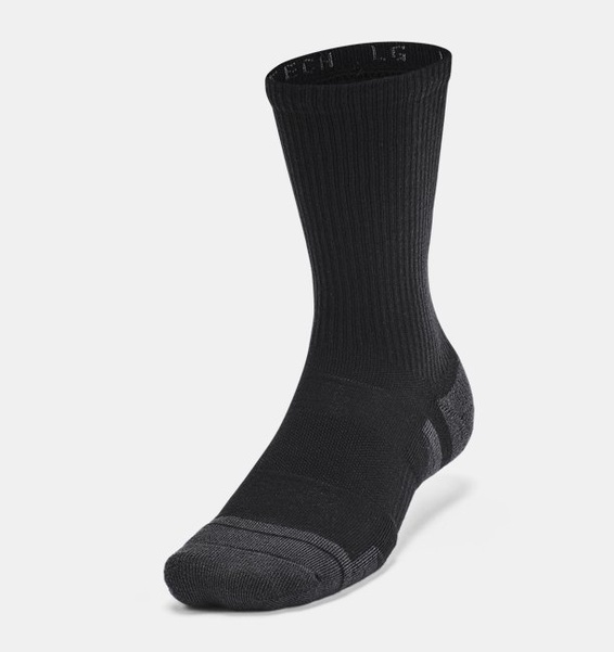 Siyah Unisex UA Perf Tech 6’lı Paket Crew Çorap
