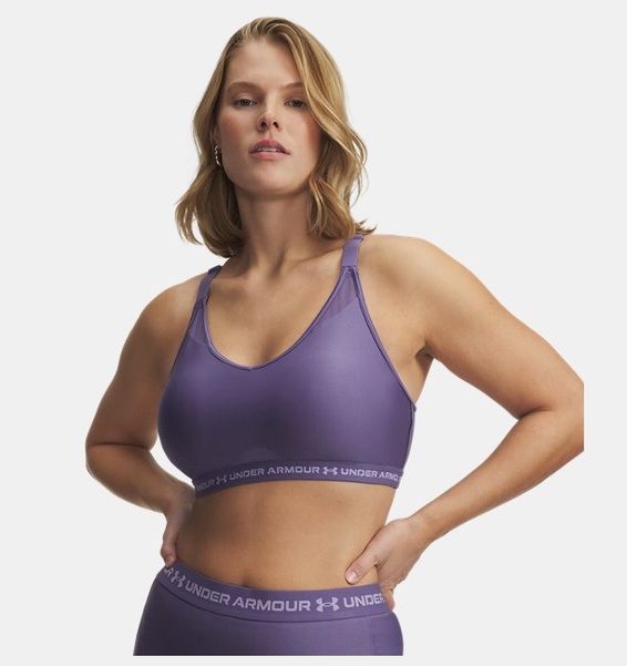 Mor Kadın UA Crossback Low Spor Sütyeni