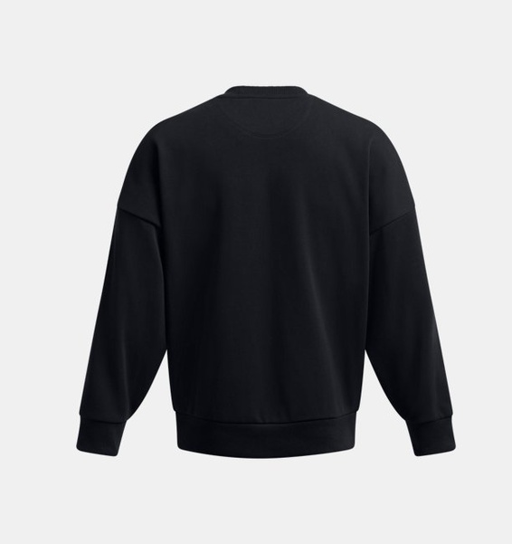 Siyah Erkek UA Icon Heavyweight Terry Oversized Bisiklet Yaka Sweatshirt