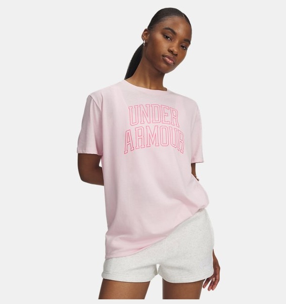 Pembe Kadın UA Rival Oversize Campus Tee T-Shirt