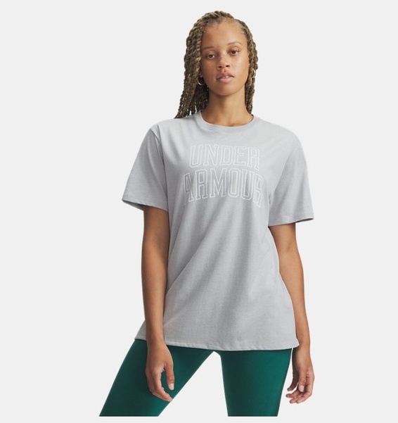 Gri Kadın UA Rival Oversize Campus Tee T-Shirt