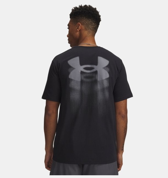 Siyah Erkek UA Blur Logo Kısa Kollu T-Shirt