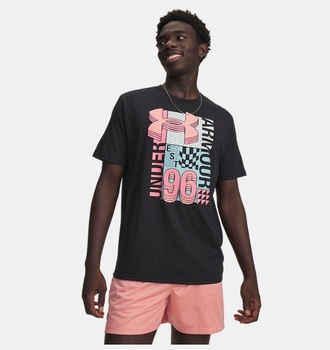 Erkek UA Logo Kolej Kısa Kollu T-Shirt