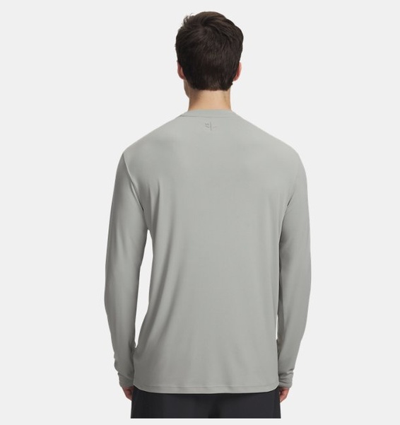 Gri Erkek UA Explor Upf Crew Uzun Kollu T-Shirt