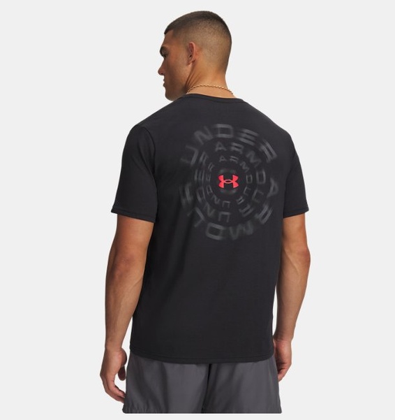 Siyah Erkek UA Blur Wordmark Kısa Kollu T-Shirt