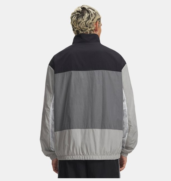 Siyah Erkek UA Icon Woven Track Fermuarlı Ceket