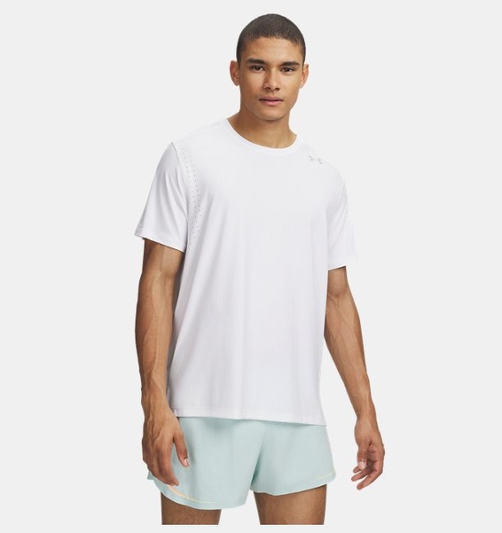 Beyaz Erkek UA Velociti Pro Kısa Kollu T-Shirt