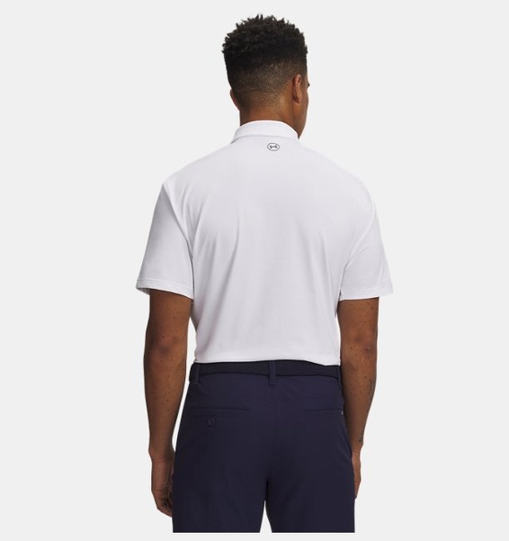 Beyaz Erkek UA Drive Bonded Polo T-Shirt