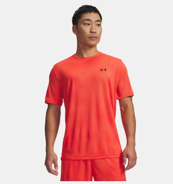 Kırmızı Erkek UA Tech Vent Jacquard Kısa Kollu T-Shirt