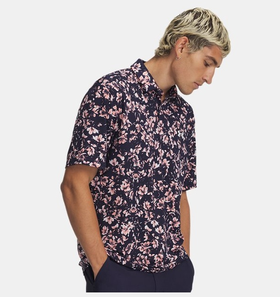 Lacivert Erkek UA Matchplay Baskılı Polo T-Shirt