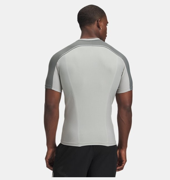 Gri Erkek UA Halo Bonded Auxetic Kısa Kollu T-Shirt