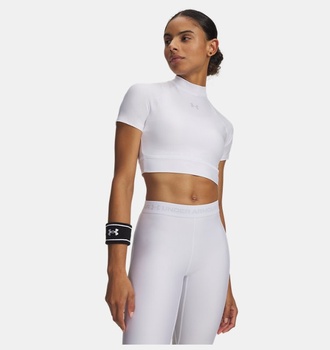 Kadın UA HeatGear Crop Mock Kısa Kollu T-Shirt