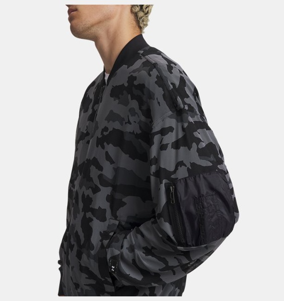 Siyah Erkek UA Mesh Bomber Ceket