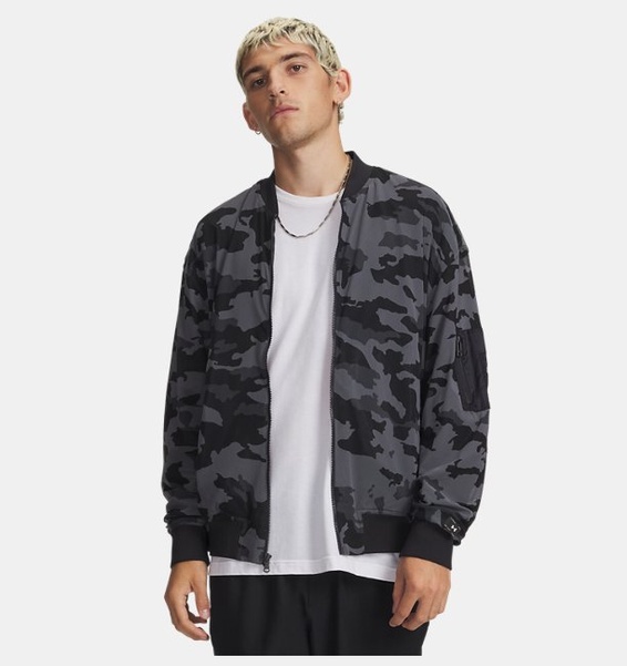 Siyah Erkek UA Mesh Bomber Ceket