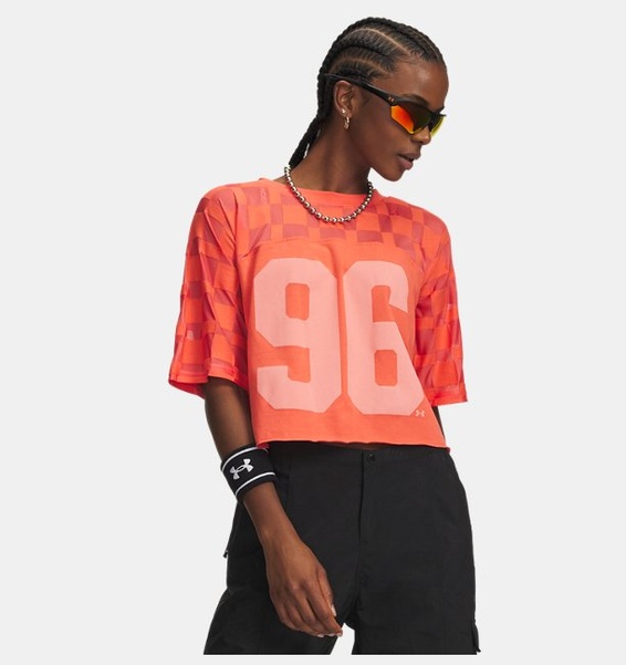 Kırmızı Kadın UA Burnout 96 T-Shirt