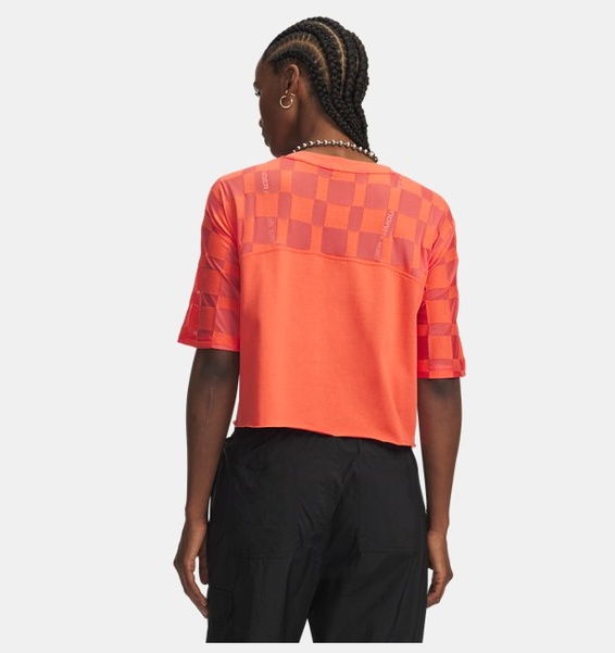 Kırmızı Kadın UA Burnout 96 T-Shirt