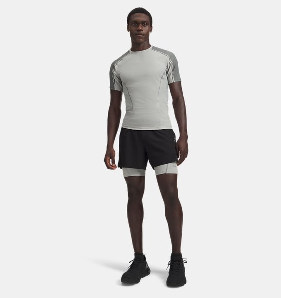 Gri Erkek UA Halo Compression Kısa Tayt