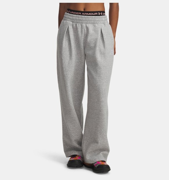 Gri Kadın UA Rival Fleece Script Eşofman Altı
