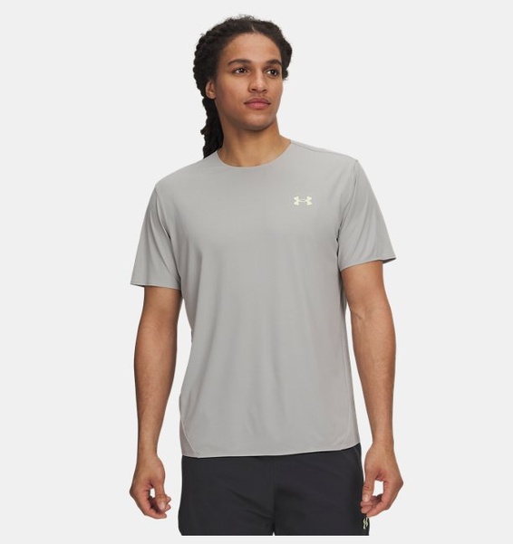 Gri Erkek UA Explor Trail Run Kısa Kollu T-Shirt