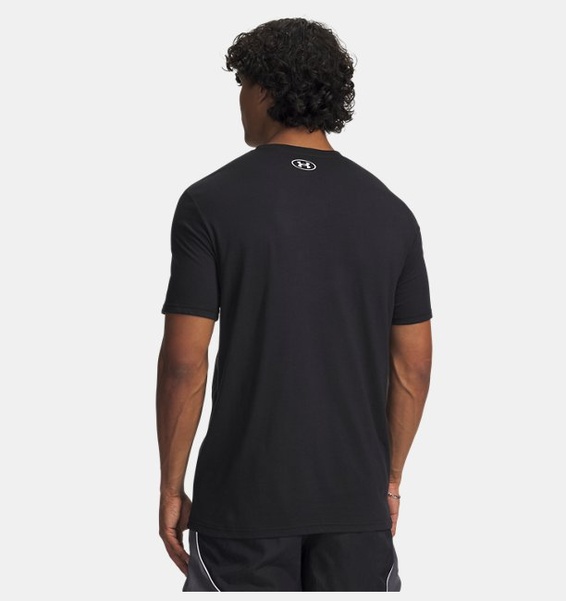 Siyah Erkek UA Wordmark Locker Tag Kısa Kollu T-Shirt