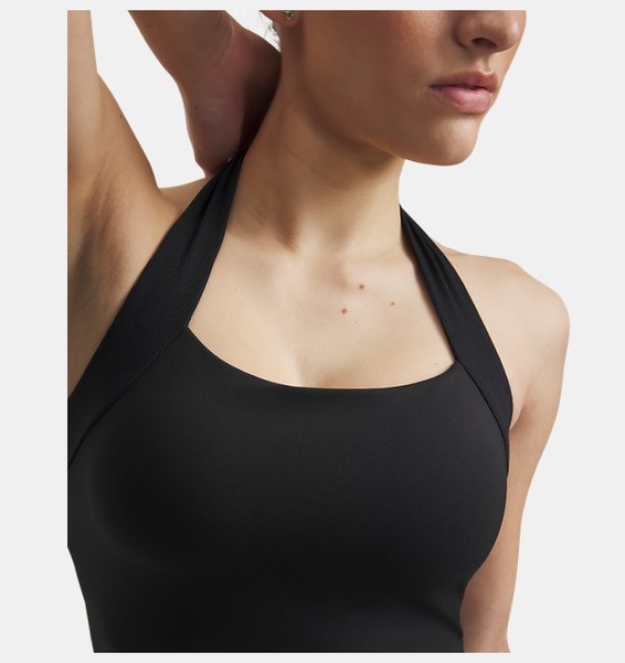 Siyah Kadın UA Meridian Halter Atlet