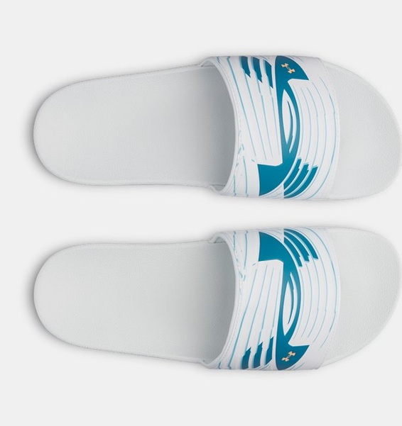 Beyaz Erkek UA Armr Slide Sport Terlik