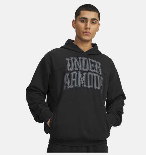 Siyah Erkek UA Rival Lightweight Graphic Kapüşonlu Sweatshirt