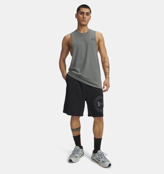 Siyah Erkek UA Rival Lightweight Graphic Şort