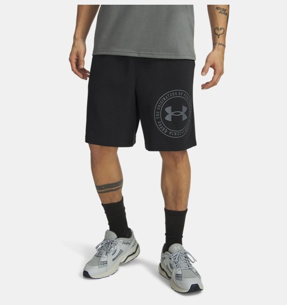 Siyah Erkek UA Rival Lightweight Graphic Şort