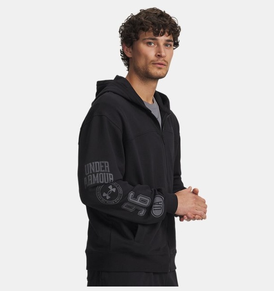 Siyah Erkek UA Rival Lightweight Graphic Fermuarlı Ceket