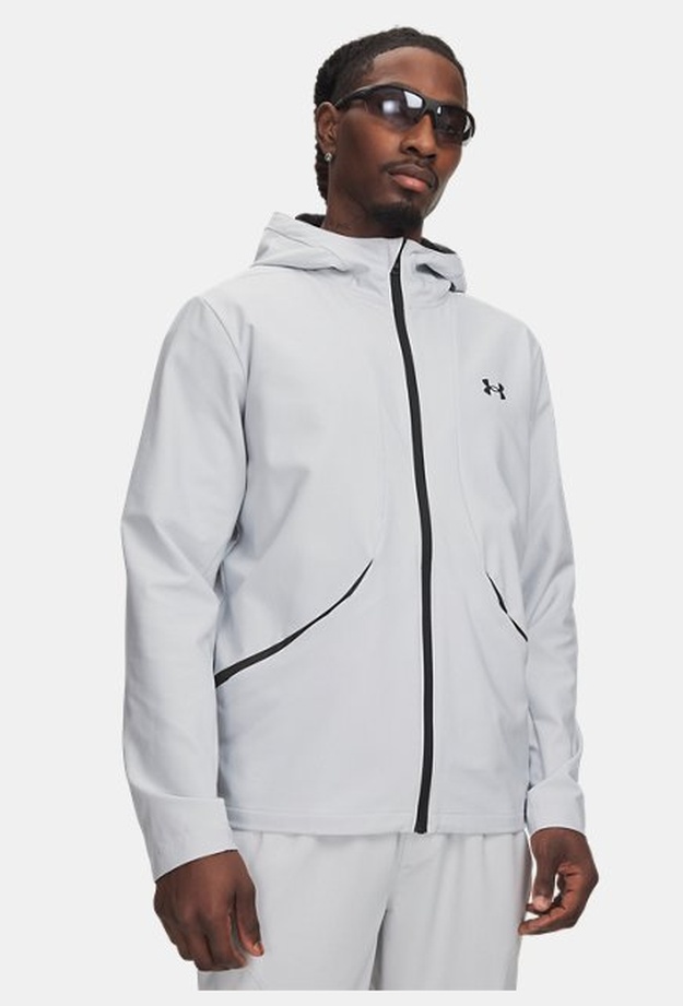 Erkek UA Unstoppable Woven Ceket Gri 198634635474 | Under Armour