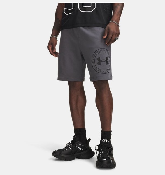 Gri Erkek UA Rival Lightweight Graphic Şort