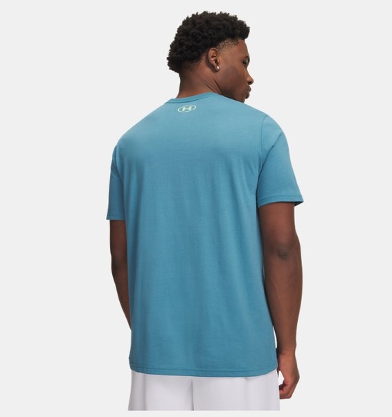 Mavi Erkek UA Team Issue Wordmark Kısa Kollu T-shirt