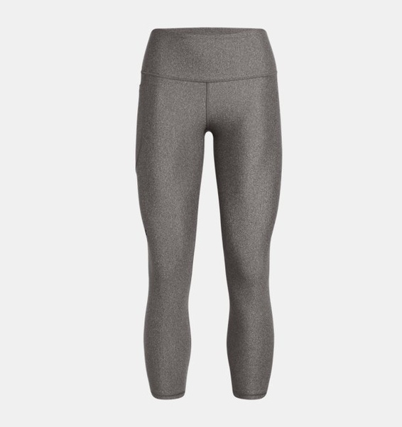 Gri Kadın UA Tech Yüksek Bel Bilekte Tayt