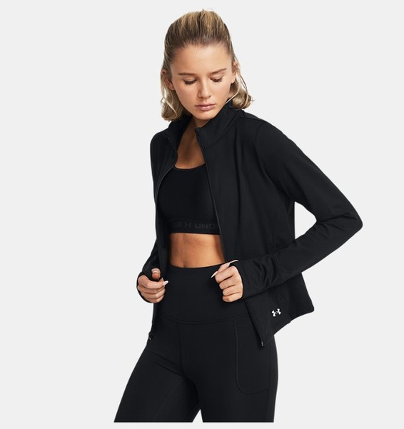 Siyah Kadın UA Movement Fermuarlı Ceket