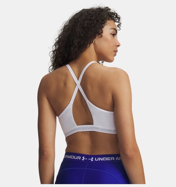 Beyaz Kadın UA Crossback Low Spor Sütyeni