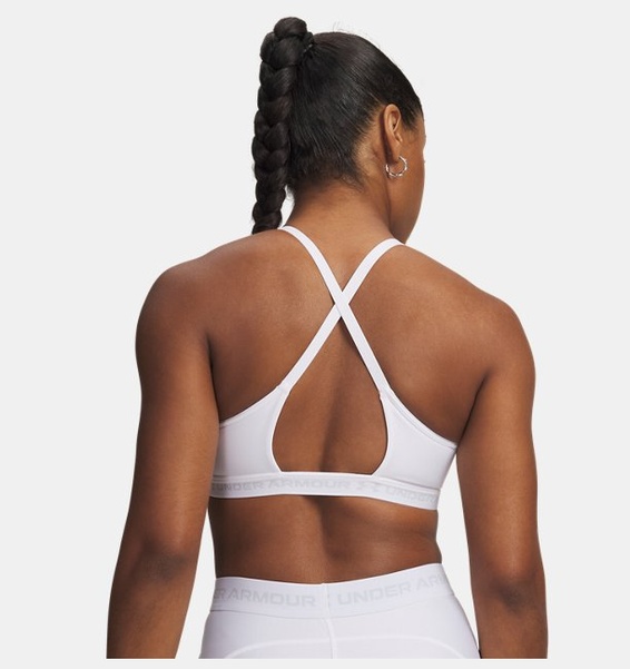 Beyaz Kadın UA Crossback Low Spor Sütyeni