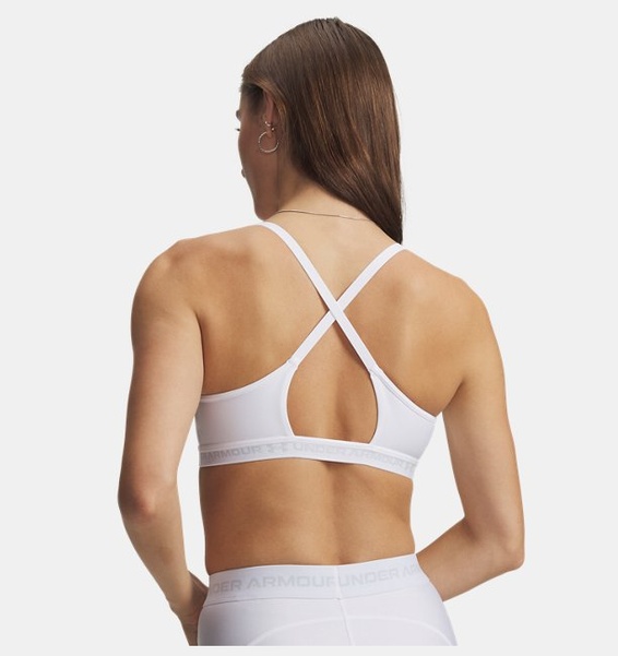 Beyaz Kadın UA Crossback Low Spor Sütyeni