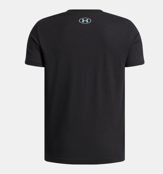 Siyah Erkek Çocuk UA Logo Wordmark Kolaj Kısa Kollu T-Shirt