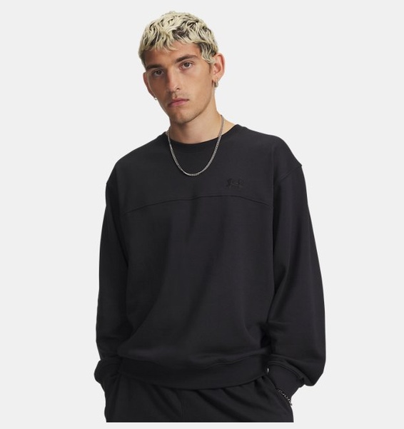 Siyah Erkek UA Rival Lightweight Crew Sweatshirt